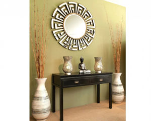 Wall Arts ~ Large Circle Mirror Wall Art Contemporary Art Deco Round intended for Round Mirror Wall Art